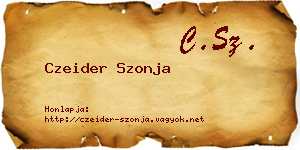 Czeider Szonja névjegykártya